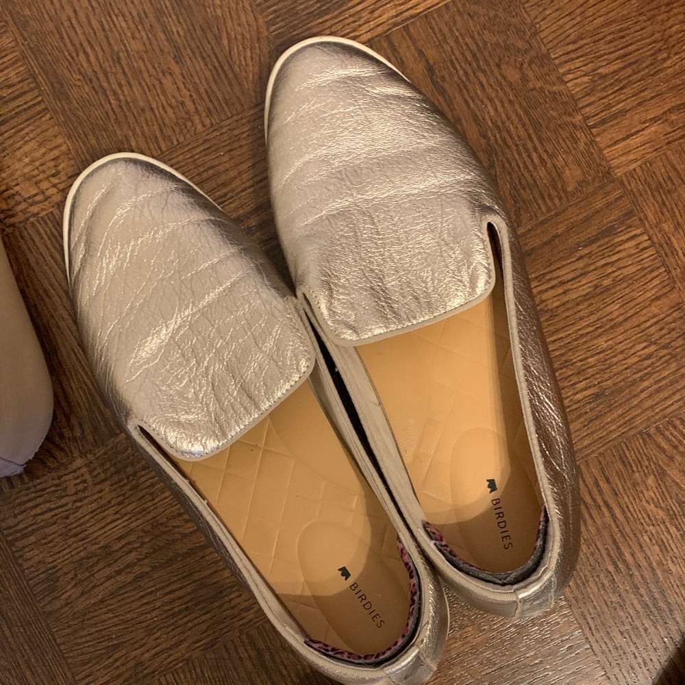 Birdies Metallic Gold Slip on Runners